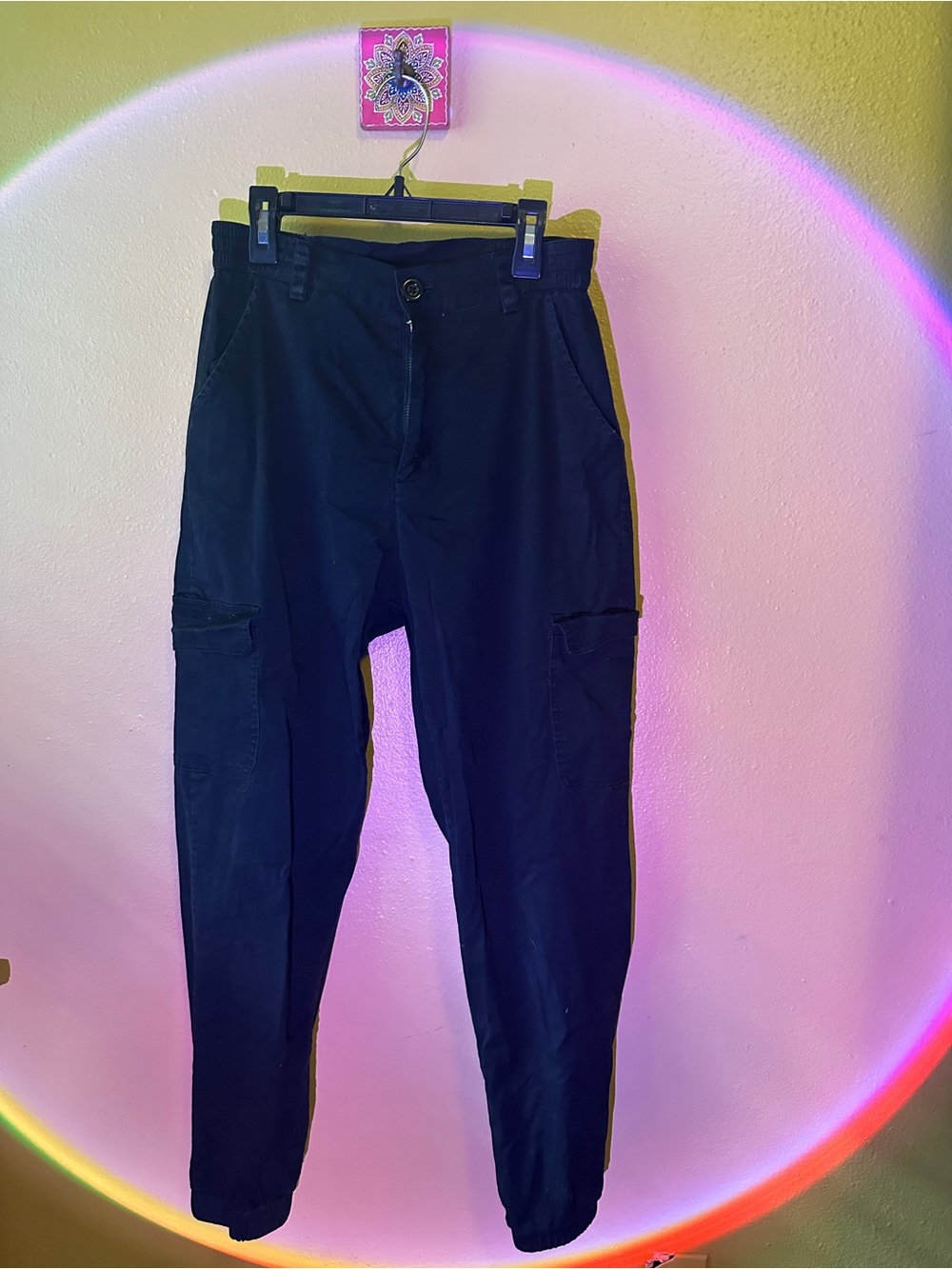 Black Cargo Jogger Pants